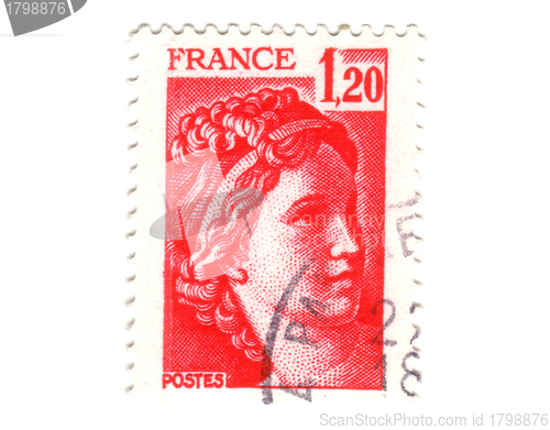 Image of Old red french stamp 