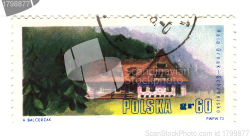 Image of POLAND - CIRCA 1972: A stamp printed by Poland, shows Hala Ornak