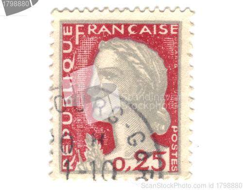 Image of Old red french stamp