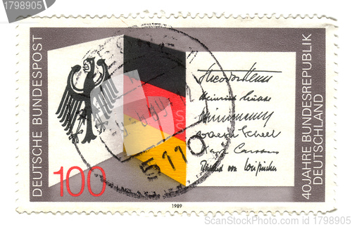 Image of GERMANY - CIRCA 1989: A stamp printed in Germany, dedicated to 4