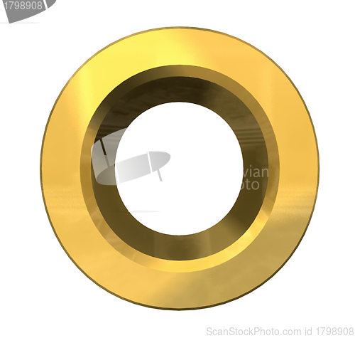 Image of gold 3d letter O 