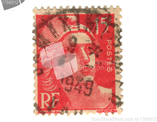 Image of Old red french stamp 