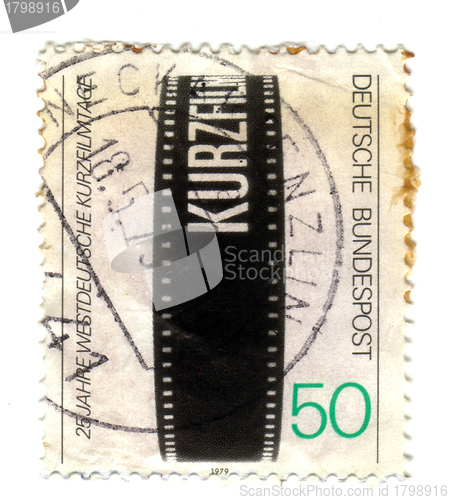 Image of GERMANY - CIRCA 1979 : A stamp printed in Germany shows film cin