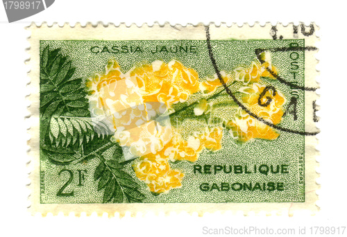 Image of Gobon stamp with flower