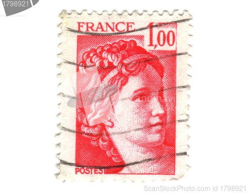 Image of Old red french stamp 