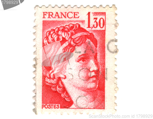 Image of Old red french stamp 