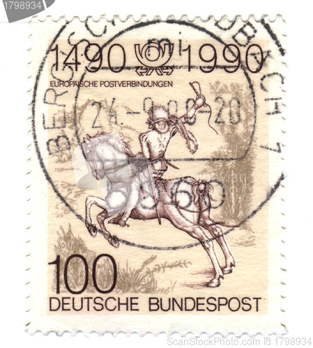 Image of GERMANY - CIRCA 1990: A stamp printed in Germany-West Berlin, is