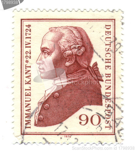 Image of GERMANY- CIRCA 1974: A stamp printed by Germany, shows portrait 