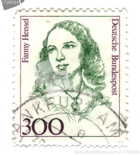 Image of GERMANY - CIRCA 1989: stamp printed by Germany, shows portrait o
