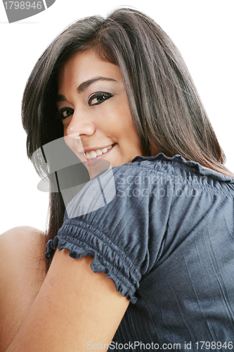 Image of Beautiful brunette teenage girl