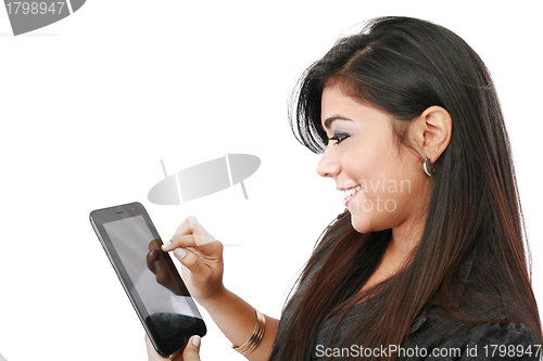 Image of Businesswoman with electronic pad