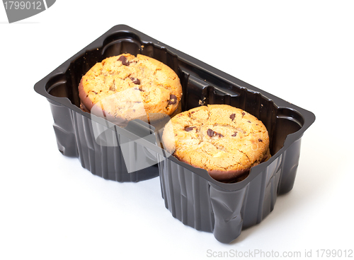 Image of Crispy Chip Biscuits with chocolate