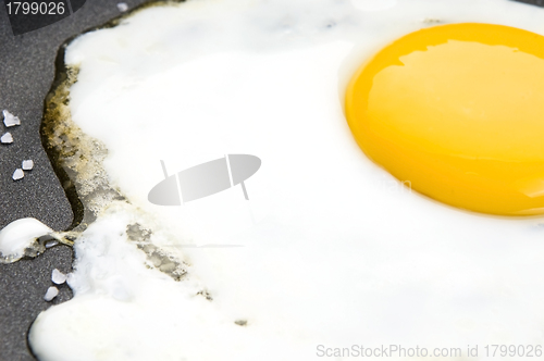 Image of Fried eggs on on a pan