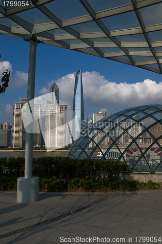 Image of shanghai pudong view from puxi 