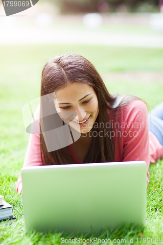 Image of Hispanic college student with laptop