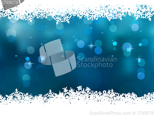 Image of Blue background with snowflakes. EPS 8