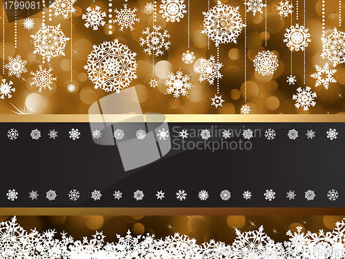Image of Gold elegant christmas background. EPS 8
