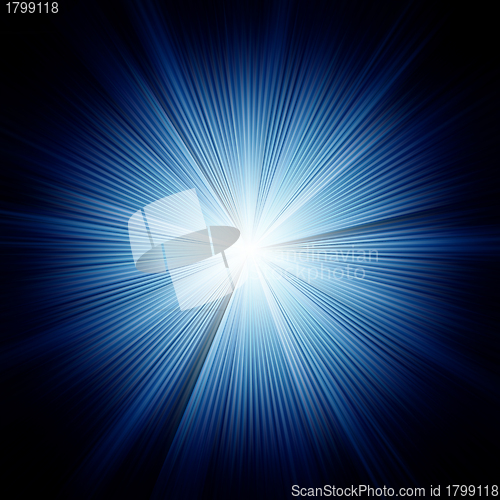 Image of A Blue color design with a burst. EPS 8
