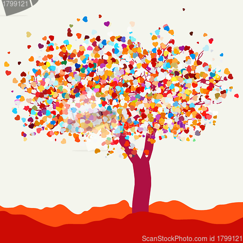 Image of Floral greeting card. EPS 8