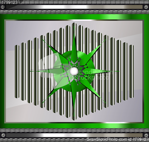 Image of Metallic abstract vector rendered background