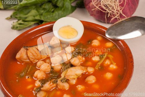 Image of Traditional Spanish chickpea stew