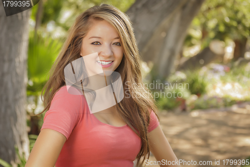 Image of Attractive Mixed Race Girl Portrait