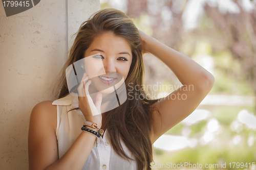 Image of Attractive Mixed Race Girl Portrait