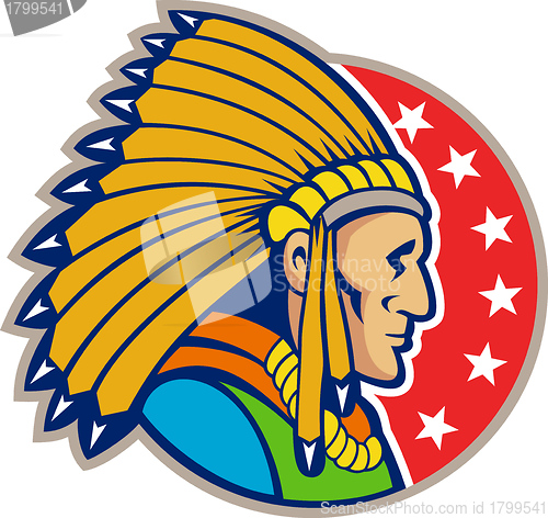 Image of Native American Indian Headgear Side