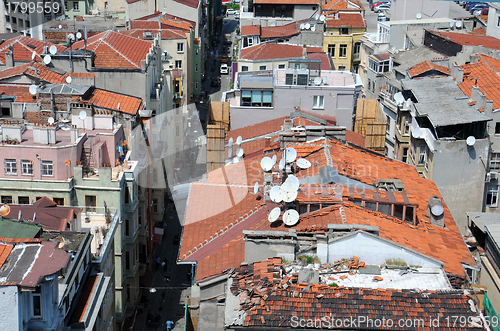 Image of Damaged Tiled Roofs of Istanbul