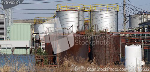 Image of rusty industrial backyard