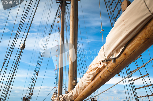 Image of Mast of an ancient sailing vessel