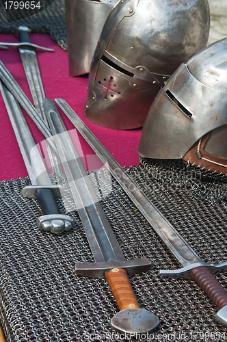 Image of The knightly weapon and armour