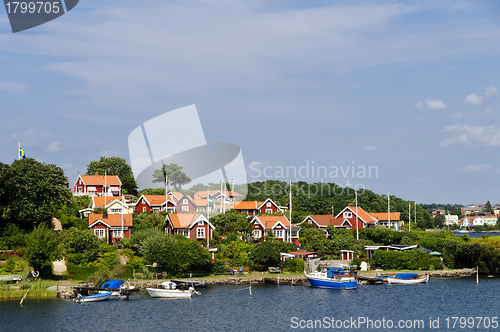 Image of Red cottages in Brändaholm , Sweden