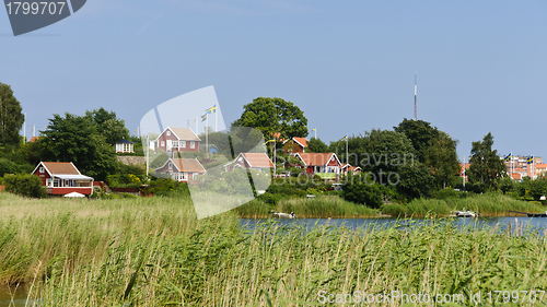 Image of Red cottages in Brändaholm , Sweden