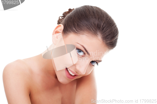 Image of Fresh smiling woman face