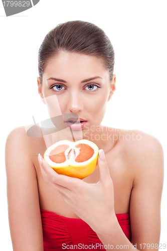 Image of woman with grapefruit 