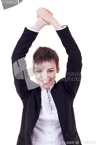 Image of joyous business woman