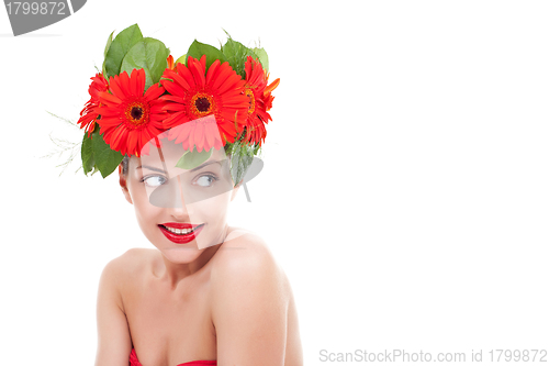 Image of young flower woman