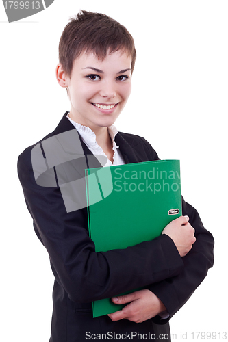 Image of  business woman with folder