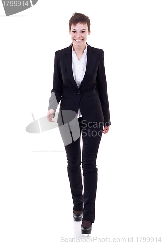 Image of Business woman walking forward