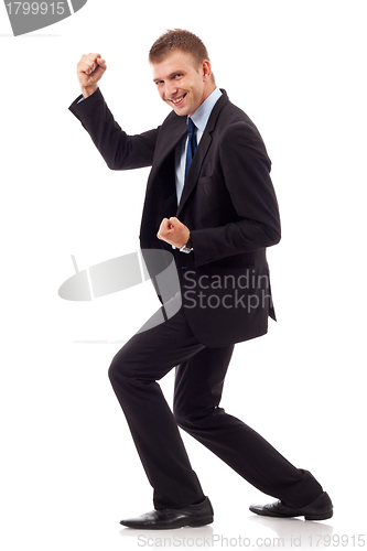 Image of business man enjoying success 