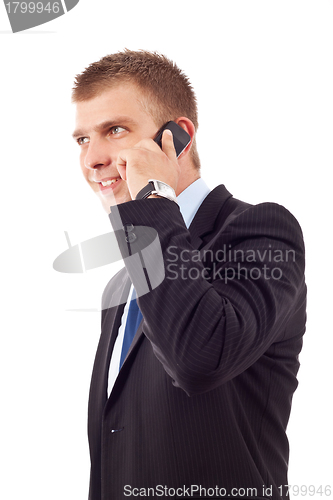 Image of  business man talking on phone
