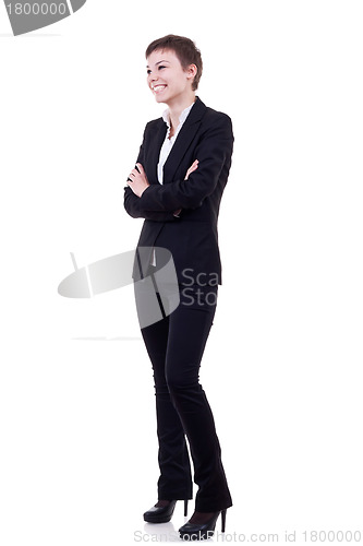 Image of businesswoman laughing
