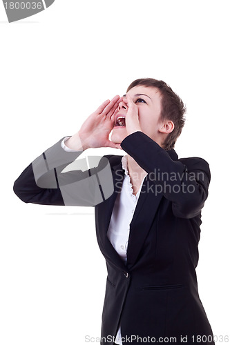 Image of business woman shouting