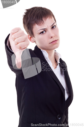 Image of severe business woman