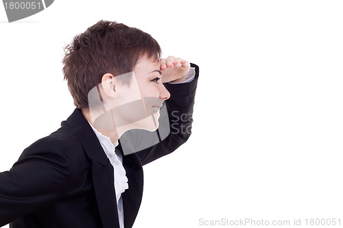 Image of Business woman looking ahead 