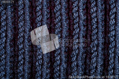 Image of knitted blue wool texture