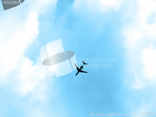 Image of Plane in the blue sky