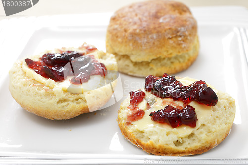 Image of English scones with jam