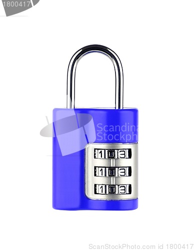Image of lock on a white background